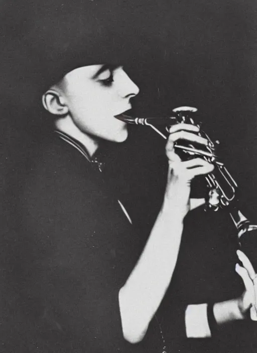 Prompt: a photograph of a jazz singer at a speakeasy, 1 9 2 0 s