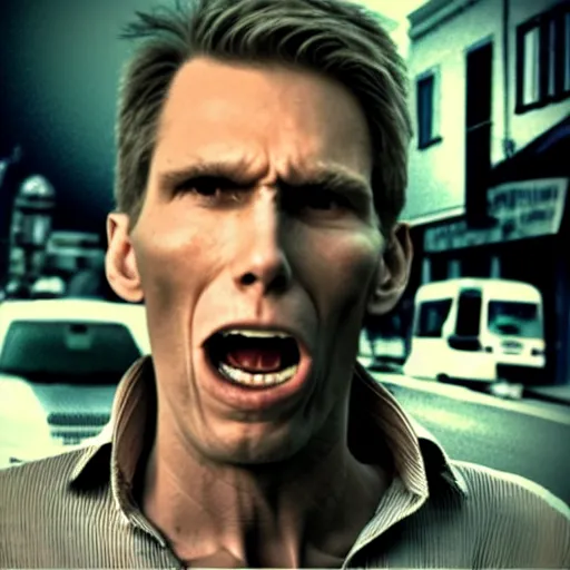 Image similar to Live Action Still of Jerma in Psycho (film), real life, hyperrealistic, ultra realistic, realistic, highly detailed, epic, HD quality, 8k resolution, body and headshot, film still