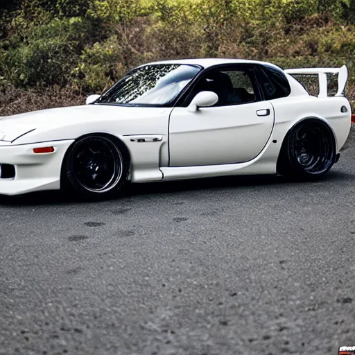 Image similar to white mazda rx 7 fd on bbs rs