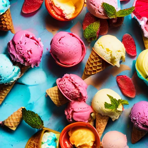 Image similar to summer ice cream colorful food photography