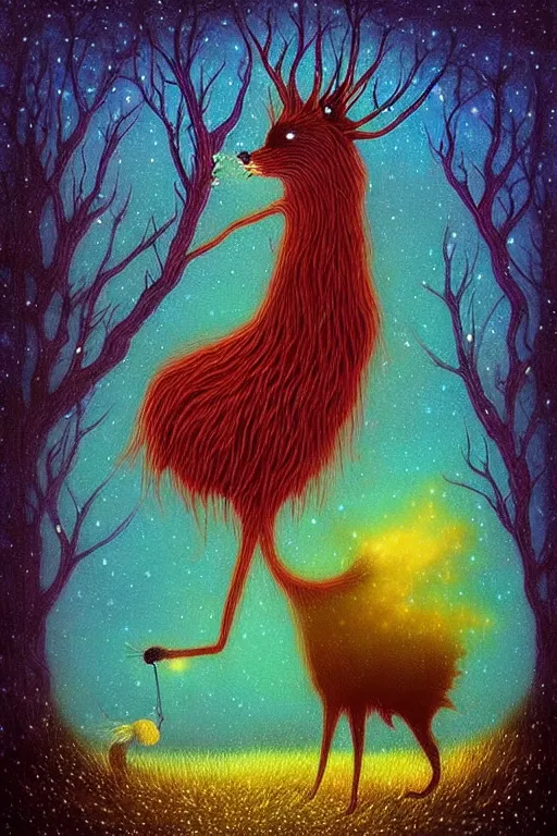 Image similar to surreal hybrid animals, nostalgia for a fairytale, magic realism, flowerpunk, mysterious, vivid colors, by andy kehoe, amanda clarke