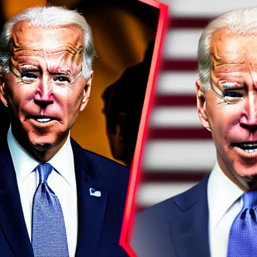 Prompt: Joe Biden as a skin walker