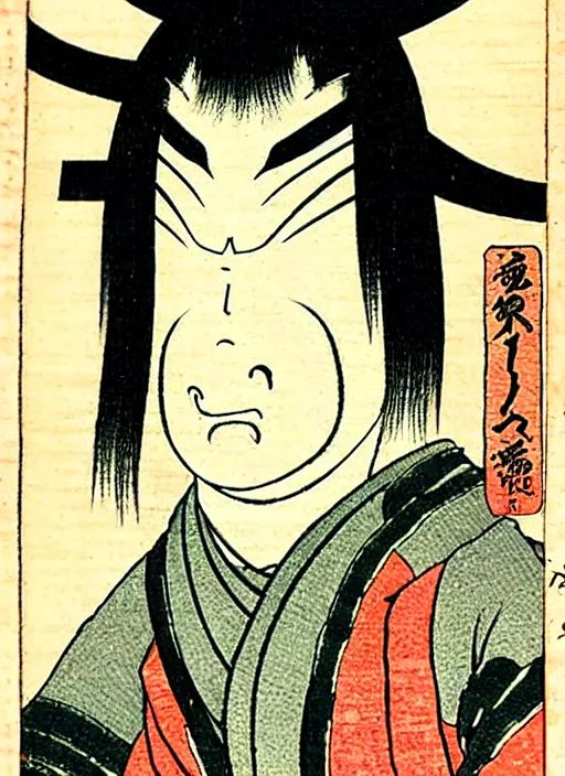 Image similar to trent reznor as a yokai illustrated by kawanabe kyosai and toriyama sekien