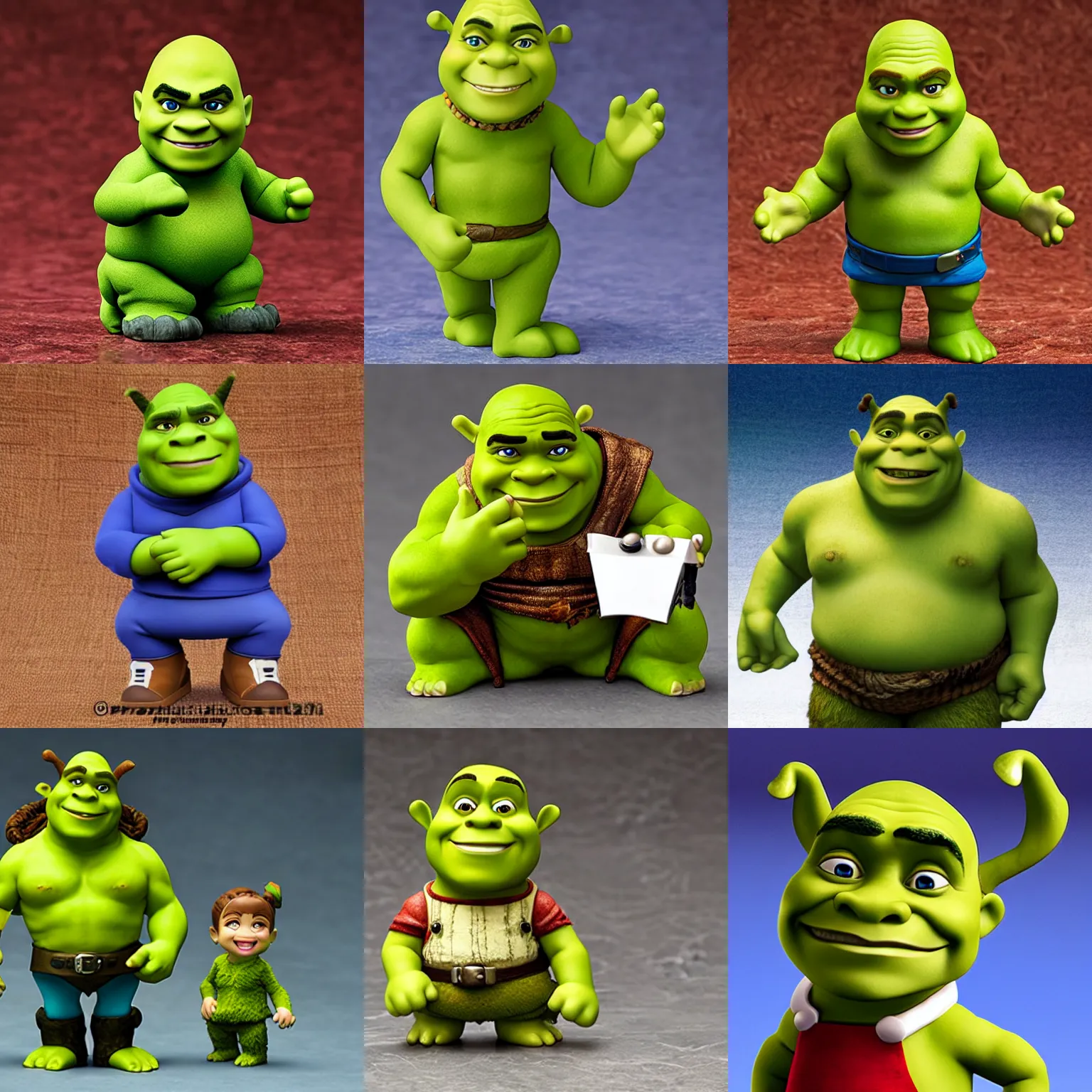 Prompt: shrek as a nendoroid, product photo