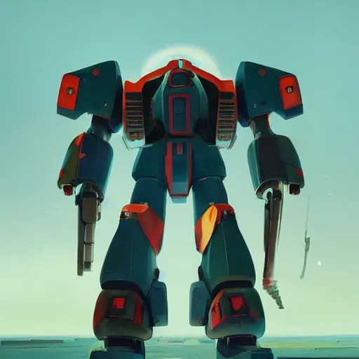 Image similar to detailed painting of gouf mobile suit by sergey kolesov, beeple, nekro, pascal blanche, rhads. in style of colorful comic noir illustration, symmetry, sci fi, hyper detailed. octane render. trending on artstation