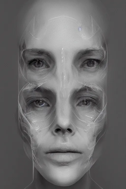 Image similar to an x ray of face transplant , photorealistic,by Wlop,4k resolution
