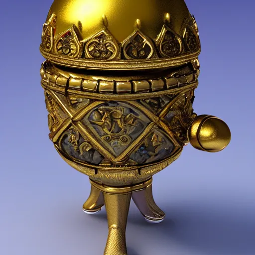 Image similar to The Holy Hand Grenade of Antioch, artistic render, 4K, prop, gilded, epic, jewel encrusted
