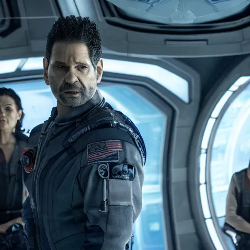 Prompt: the expanse spaceship tv show still 4k
