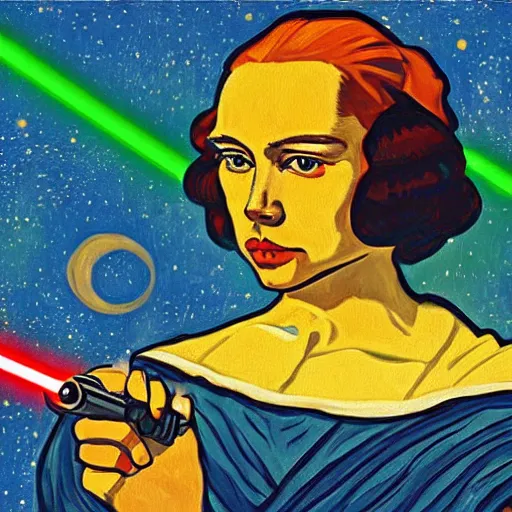 Image similar to star wars poster style of van goph