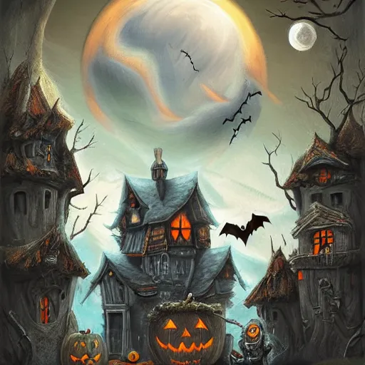 Image similar to Epic Halloween Fantasy Art by John Stephans