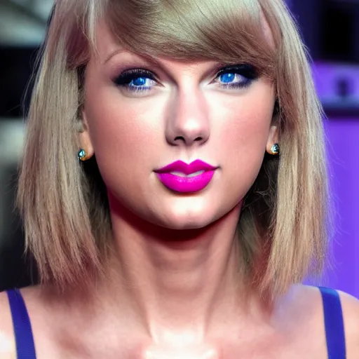 Prompt: purple skinned taylor swift