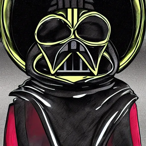 Image similar to kermit the frog as darth vader, digital art 8k