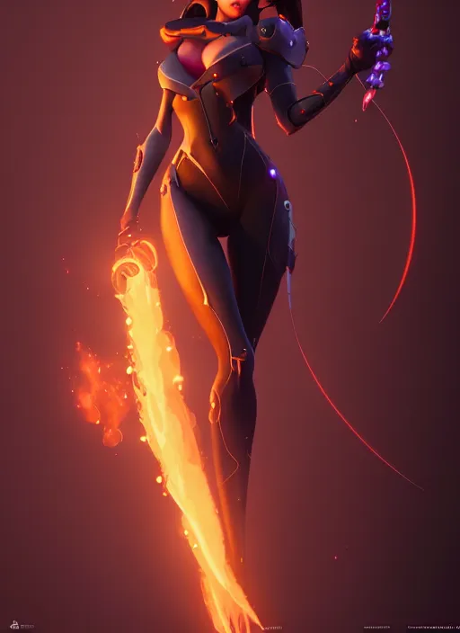 Prompt: a beautiful widowmaker from overwatch!! pyromancer, glowing orbs, intricate, elegant, highly detailed, digital painting, artstation, concept art, smooth, sharp focus, illustration, ethereal, misty, by ilya kuvshinov and jeremy mann, 8 k, octane render