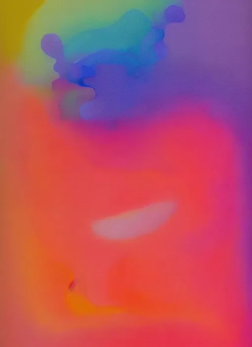 Image similar to a pink and orange poster with the words balance, an ultrafine detailed painting by jules olitski, behance, generative art, irridescent, chromatic, ray tracing