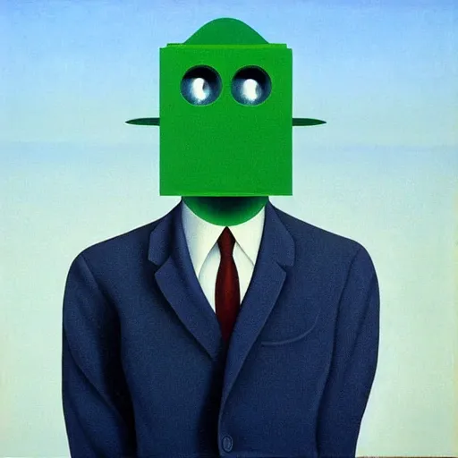Prompt: Twitter as Monster by René Magritte