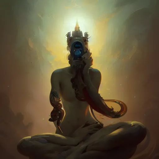 Image similar to reaching enlightenment, highly detailed, digital painting, artstation, sharp focus, smooth, concept art, illustration, art by peter mohrbacher and emmanuel shiu and martin johnson heade and bastien lecouffe - deharme
