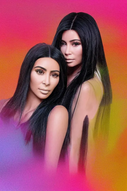 Prompt: 3d realistic dramatic infrared photo of kim kardashian and kylie jenner as schoolgirls falling in a dark subway station in Japan. Close-up portrait. There are pink palm trees and translucent glowing jellyfish flying around. Volumetric composition. Pastel colors in the style of Hiro Kiyohara, redshift, octane, trend artstation, cinematic, hyper realism, high detail, 8k