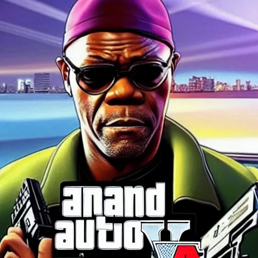 Image similar to Samuel L. Jackson on GTA V cover art