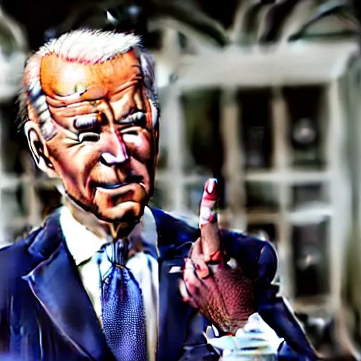 Image similar to joe biden with a red mohawk