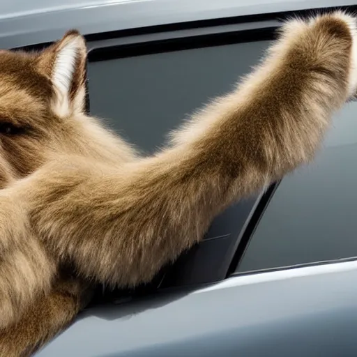 Prompt: furry car, car with thick fur