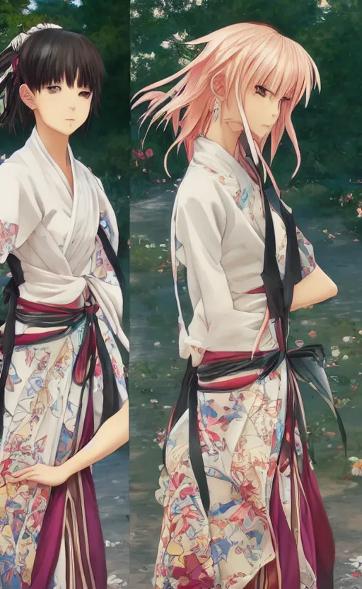Prompt: anime style, side portrait, a girl walking, summer festival in background, yukata clothing, battlefield in background, hair down, symmetrical facial features, real faces, from arknights, hyper realistic, 4 k, extreme detail, trending artstation, safebooru, realistic lighting, by alphonse mucha, greg rutkowski, sharp focus