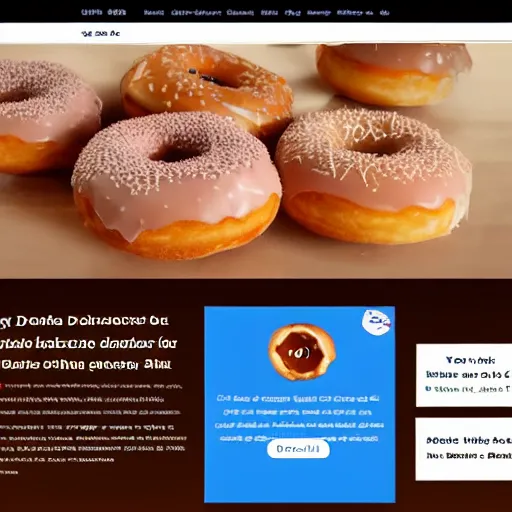 Prompt: screenshot of a donut shop website
