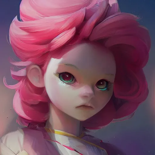 Image similar to painted portrait of a strawberry shortcake, fantastically pastel colors, octane render, matte painting concept art, official fanart behance hd artstation by jesper elsing, by rhads and makoto shinkai and lois van baarle and ilya kuvshinov and rossdraws