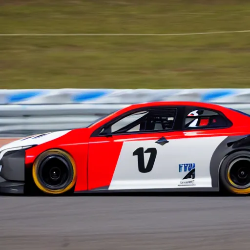 Image similar to GT4 Nissan Altimia race car racing on track photo 2022