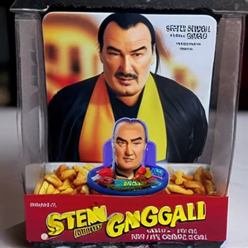 Prompt: Steven Seagal as a happy meal toy