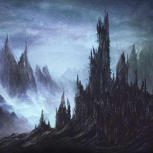 Image similar to dark fantasy landscape