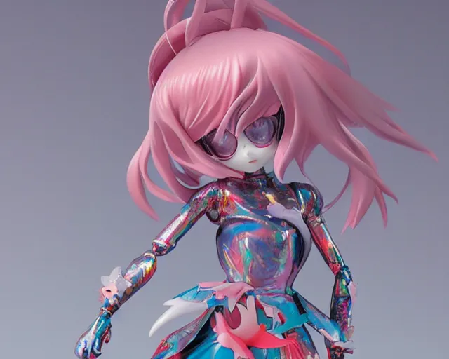 Image similar to james jean isolated magical girl vinyl figure, figure photography, holographic undertones, anime stylized, glitter accents on figure high detail, ethereal lighting sigma 8 5 mm f _ 8