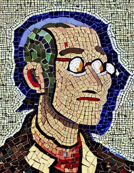 Image similar to A mosaic of Handsome Squidward