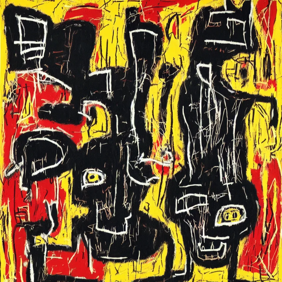 Image similar to black cat by jean-michel basquiat