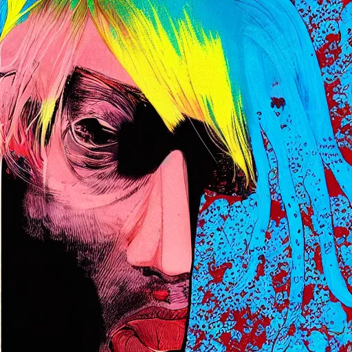 Image similar to a portrait of blonde male by inio asano, beeple and james jean, hiroyuki takahashi color scheme, digital art