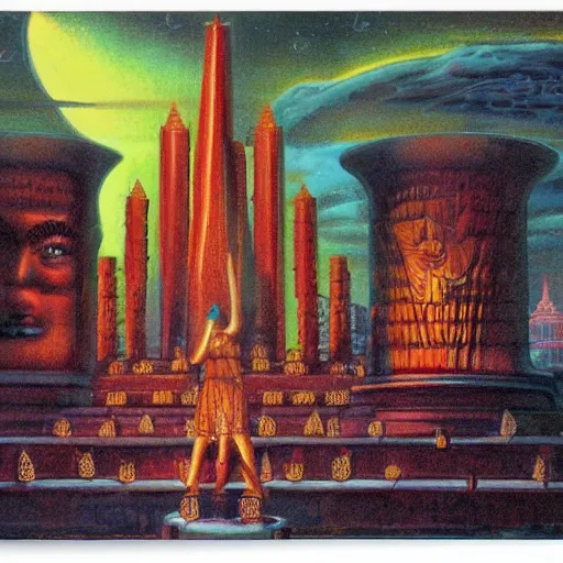 Image similar to great temple by kelly freas