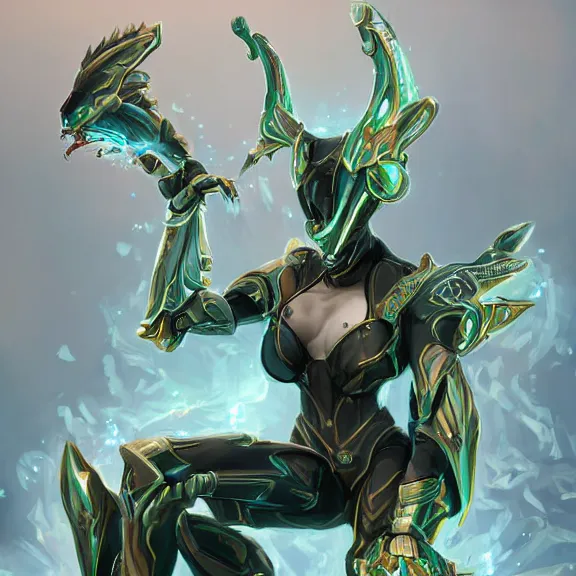 Image similar to highly detailed exquisite fanart, of a beautiful female warframe, but as an anthropomorphic robot dragon, sitting on a soft green sofa, with robot dragon head, off-white plated armor, bright Fuchsia skin, full body shot, epic cinematic shot, realistic, professional digital art, high end digital art, DeviantArt, artstation, Furaffinity, 8k HD render, epic lighting, depth of field