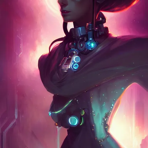 Image similar to a portrait of a beautiful cybernetic wiccan, cyberpunk concept art by pete mohrbacher and wlop and artgerm and josan gonzales, digital art, highly detailed, intricate, sci-fi, sharp focus, Trending on Artstation HQ, deviantart, unreal engine 5, 4K UHD image