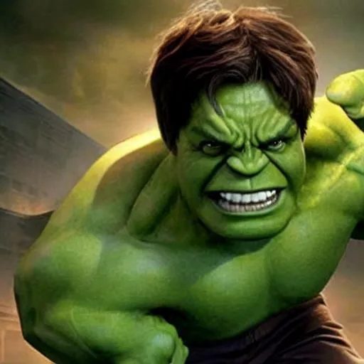 Image similar to emma watson as hulk