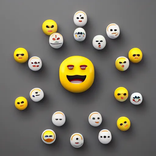 prompthunt: emoji of smile, pixar style, 3d, octane render, hd, no