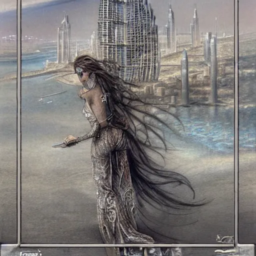 Prompt: gta : dubai by luis royo