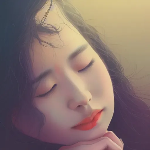 Image similar to an illustration of a beautiful woman listening to music by JeeHyung lee, highly detailed, digital art, trending on artstation