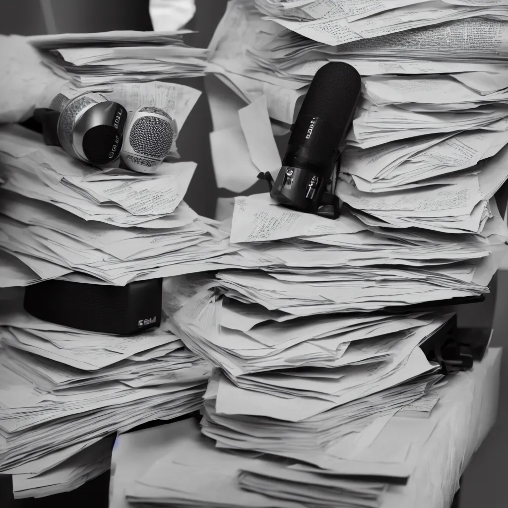 Prompt: A speaker who moves papers in an office, corporate portrait, close-up, sigma 85mm, f 1/4, ultra detailed