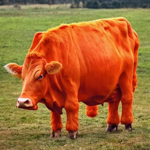 Image similar to cow made of carrots, carrot cow