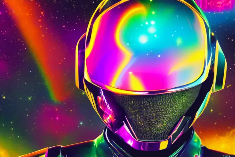 Image similar to lisa frank daft punk octane render 4k trending on flickr