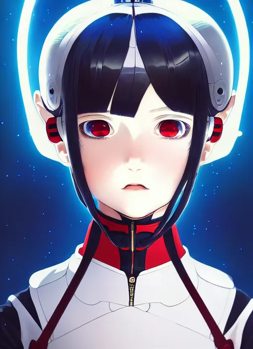 Image similar to ilya kuvshinov anime illustration alien hybrid girl, last exile, murata range, fine detail, perfect anime face, dramatic lighting, dynamic composition, yoshitoshi abe, art deco, cel shading, vivid, rich texture, ( ( ( yoshinari yoh ) ) ), alphonse mucha, ( ( ( colorful ) ) ),