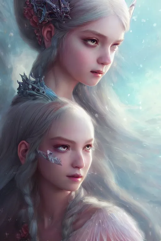 Image similar to fairy princess, highly detailed, d & d, fantasy, highly detailed, digital painting, trending on artstation, concept art, sharp focus, illustration, art by artgerm and greg rutkowski and fuji choko and viktoria gavrilenko and hoang lap