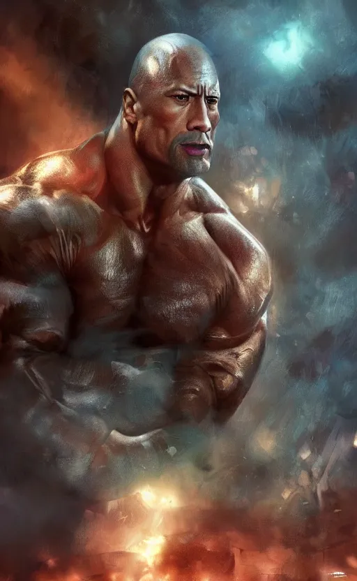 Image similar to dwayne johnson as the president, dynamic lighting, photorealistic fantasy concept art, trending on art station, stunning visuals, creative, cinematic, ultra detailed