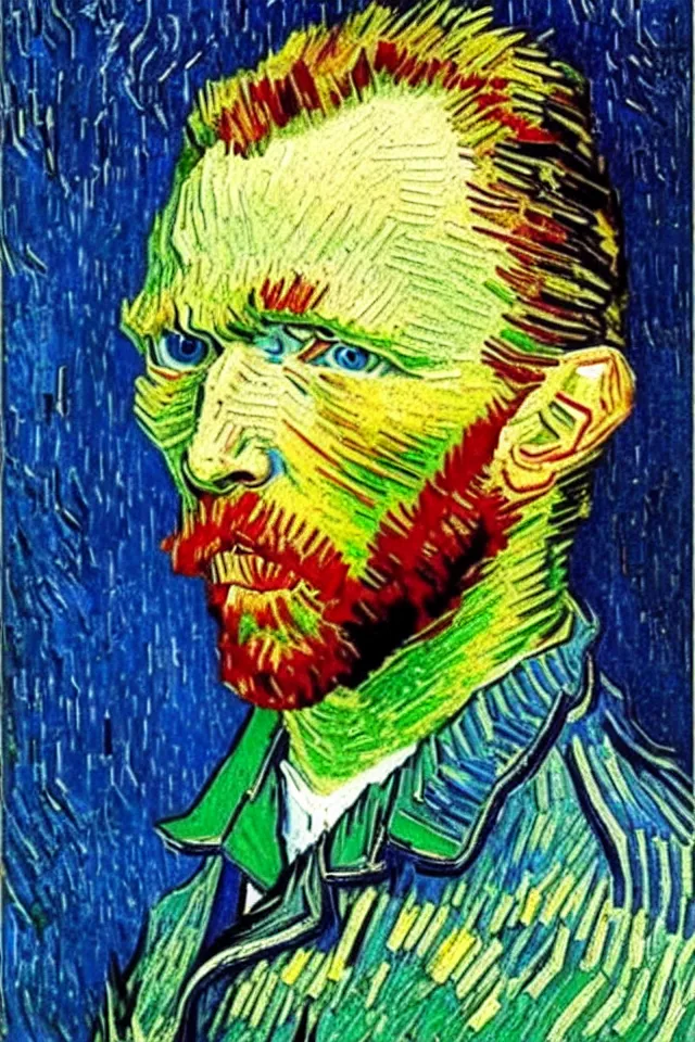 Image similar to winking self - portrait of van gogh