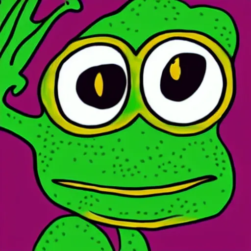 Prompt: pepe the frog under heatwave, drawn by Matt Furie