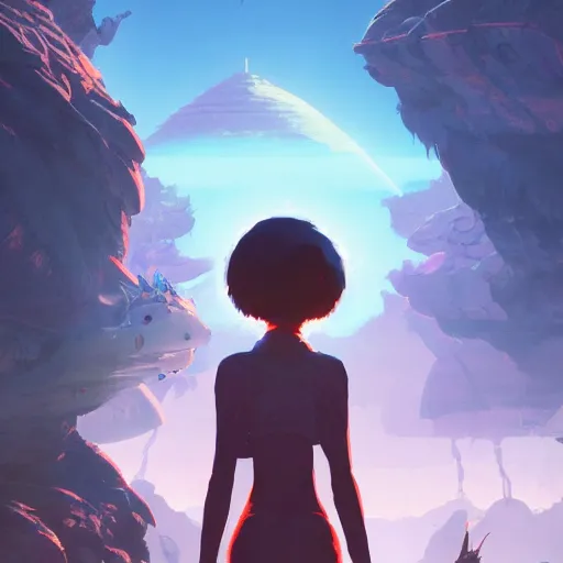 Prompt: cartoon mole wandering through an alien world, by greg rutkowski, artgerm, ross tran, conrad roset, takato yomamoto, ilya kuvshinov. 4 k, beautiful, cinematic dramatic atmosphere